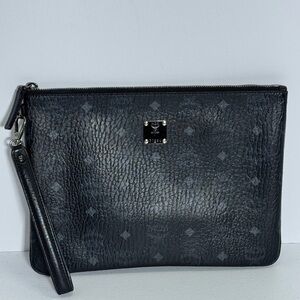 MCM Black Wristlet Clutch